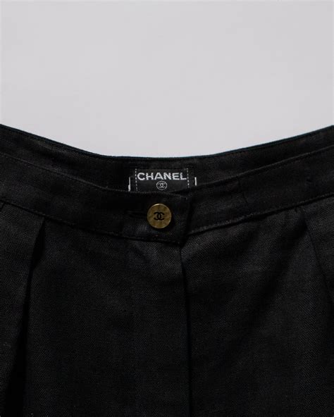 chanel pants black shorts